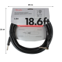 Kabel nástrojový FENDER CABLE PROFESSIONAL SERIES 18.6' ANGLED BLACK
