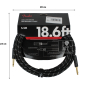 Nástrojový kabel FENDER CABLE DELUXE SERIES 18.6' BLACK TWEED
