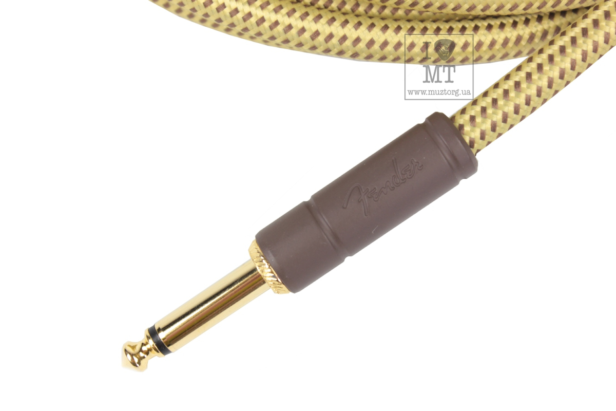 Nástrojový kabel FENDER CABLE DELUXE SERIES 18.6' ANGLED TWEED