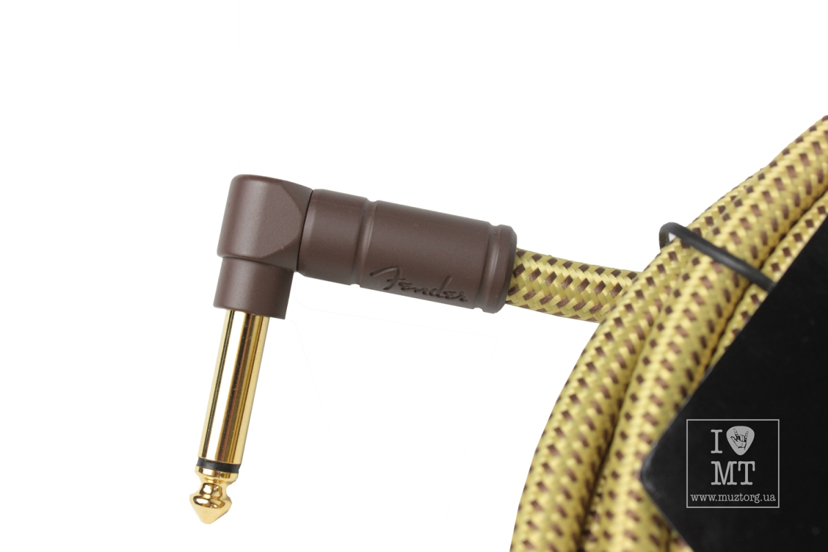 Nástrojový kabel FENDER CABLE DELUXE SERIES 18.6' ANGLED TWEED