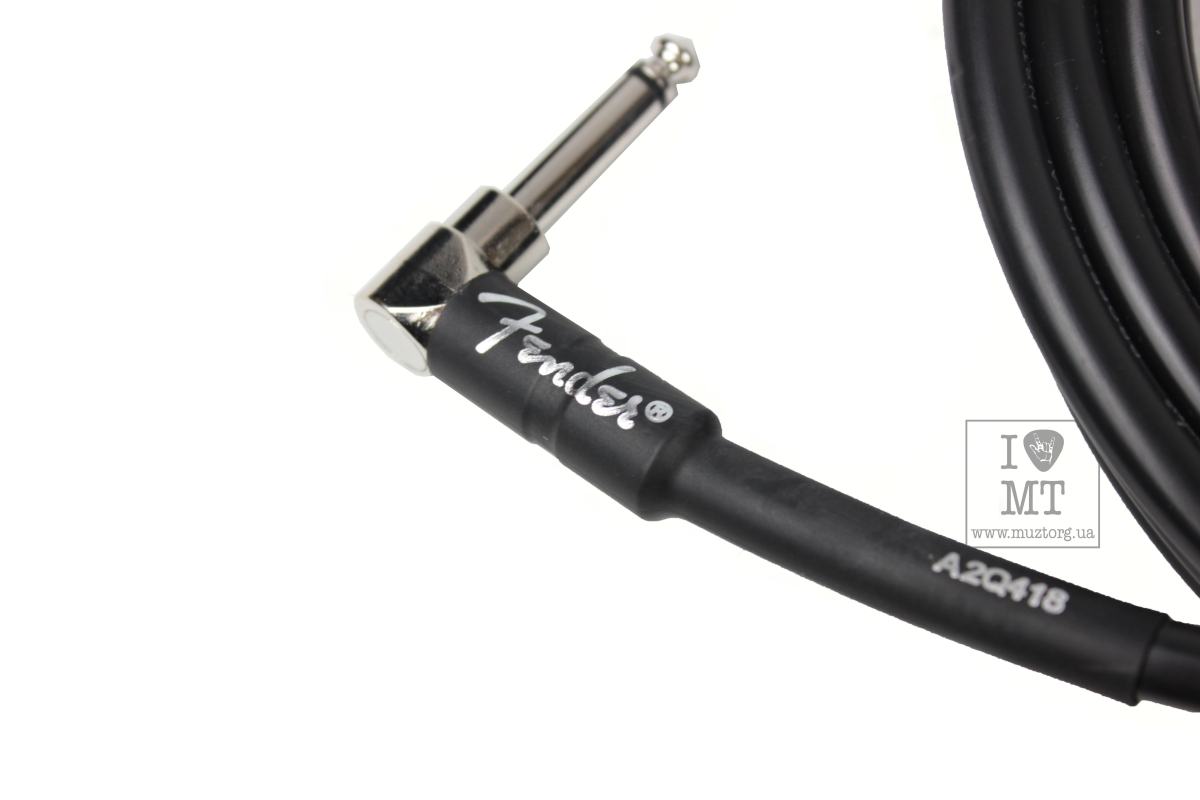 Kabel nástrojový FENDER CABLE PROFESSIONAL SERIES ANGLED 15' BLACK