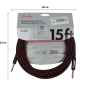 Nástrojový kabel FENDER CABLE PROFESSIONAL SERIES 15' RED TWEED