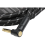 Nástrojový kabel FENDER CABLE DELUXE SERIES 15' ANGLED BLACK TWEED