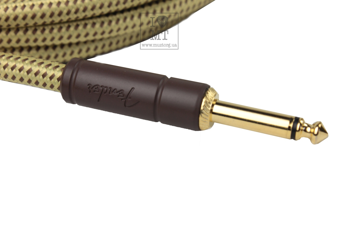 Kabel nástrojový FENDER CABLE DELUXE SERIES 15' ANGLED TWEED