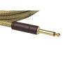 Kabel nástrojový FENDER CABLE DELUXE SERIES 15' ANGLED TWEED