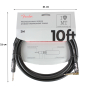Kabel nástrojový FENDER CABLE PROFESSIONAL SERIES 10' ANGLED BLACK