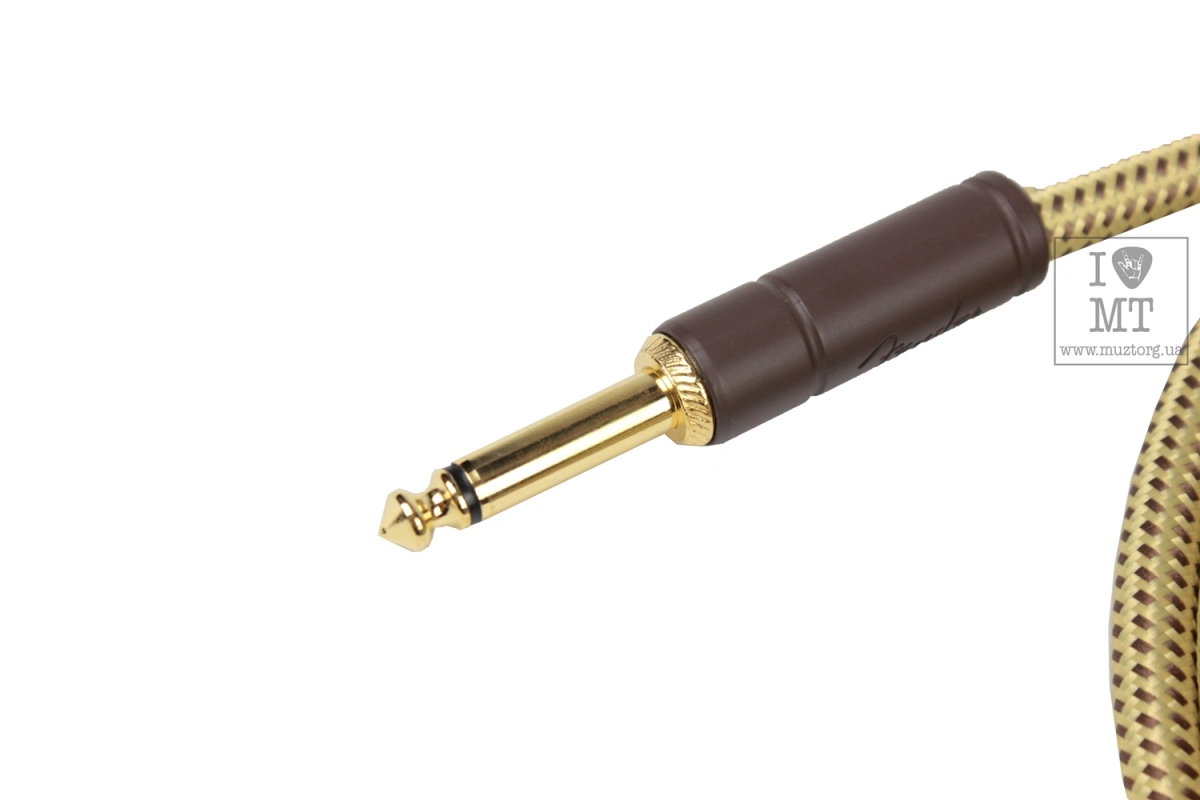 Nástrojový kabel FENDER CABLE DELUXE SERIES 10' ANGLED TWEED