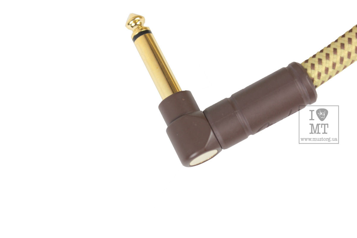 Nástrojový kabel FENDER CABLE DELUXE SERIES 10' ANGLED TWEED