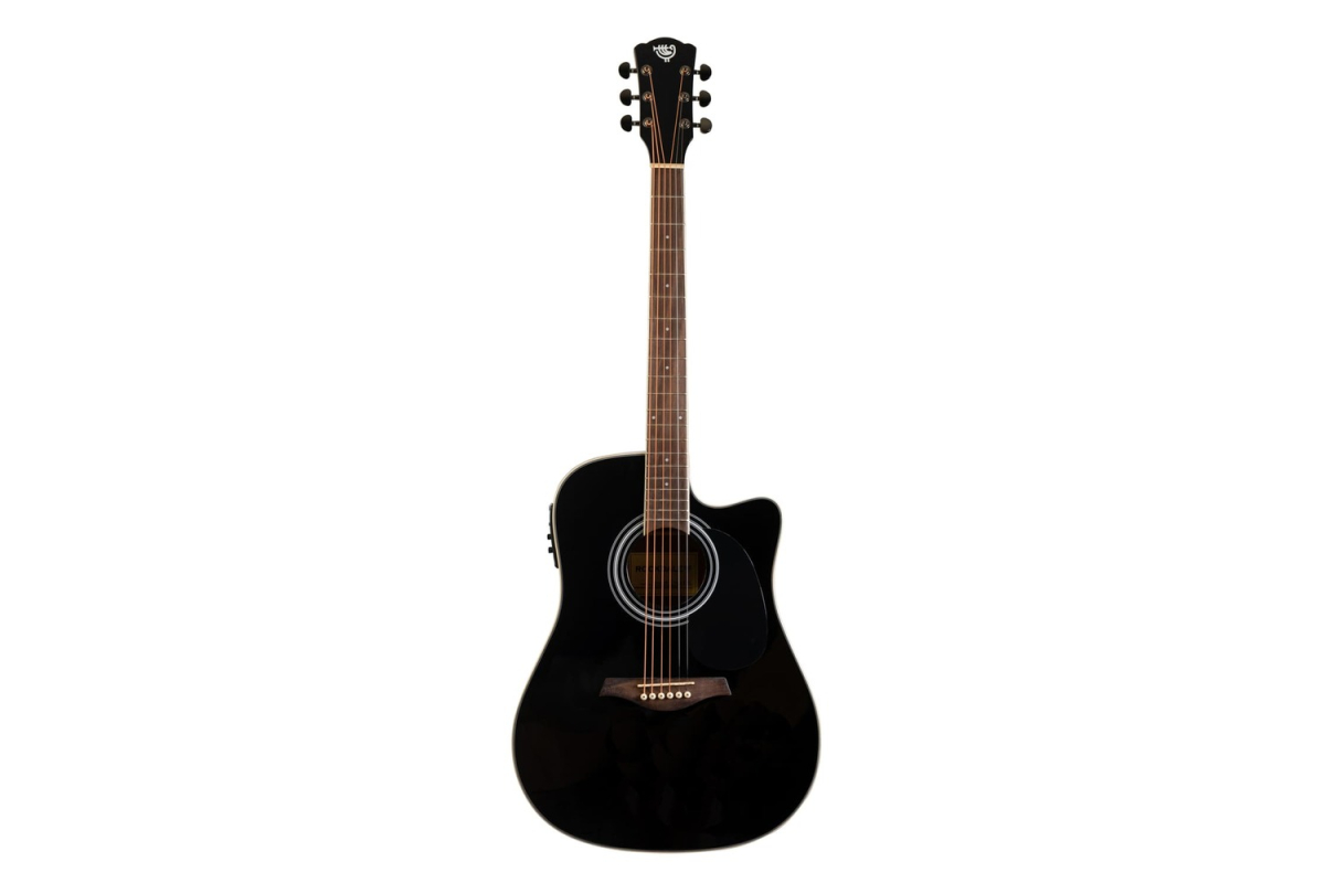 Elektrická akustická kytara ROCKDALE Maverick D6 CE BLACK GLOSS