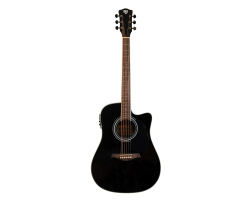 Elektrická akustická kytara ROCKDALE Maverick D6 CE BLACK GLOSS