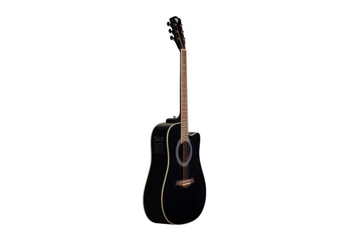 Elektrická akustická kytara ROCKDALE Maverick D6 CE BLACK GLOSS