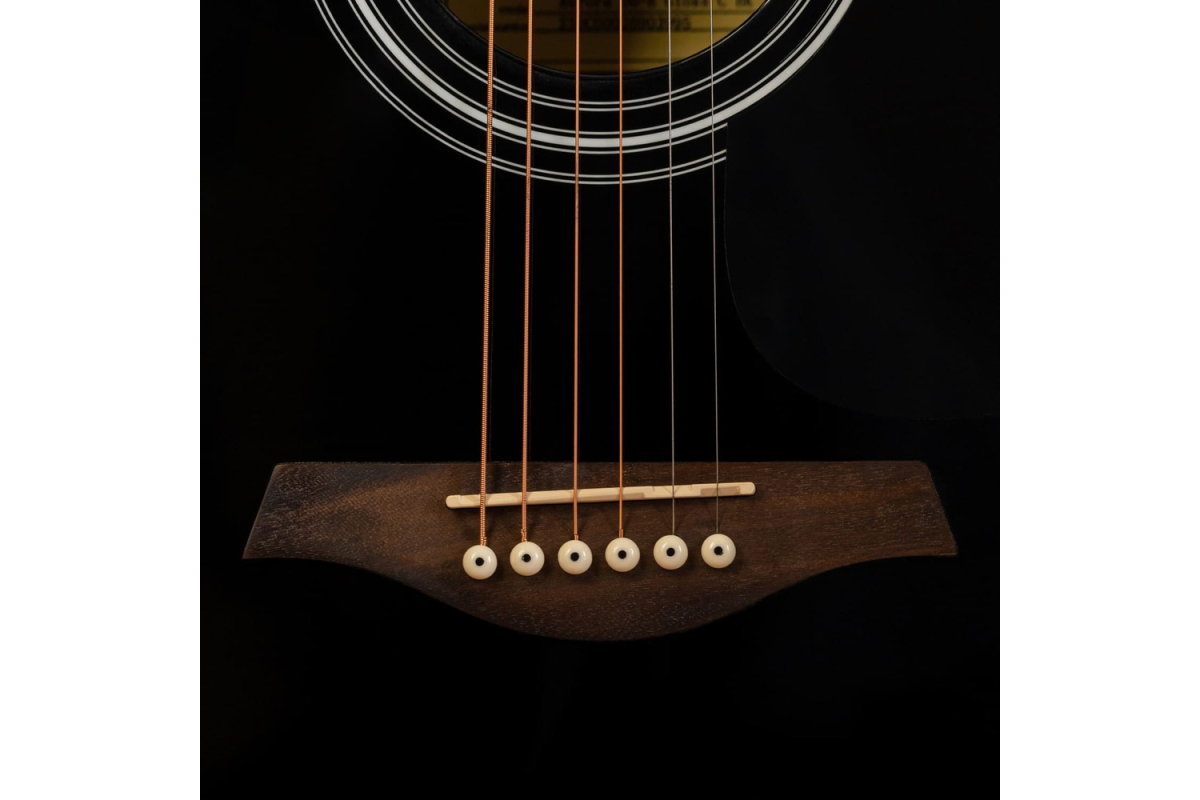 Elektrická akustická kytara ROCKDALE Maverick D6 CE BLACK GLOSS