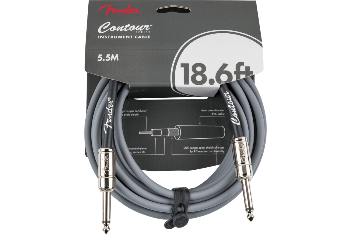 Nástrojový kabel FENDER CABLE CONTOUR SERIES 18.6' INCA SILVER