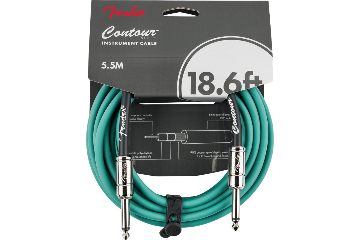 Nástrojový kabel FENDER CABLE CONTOUR SERIES 18.6' SHERWOOD GREEN