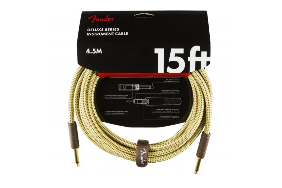 Nástrojový kabel FENDER CABLE DELUXE SERIES 15' TWEED