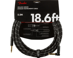 Nástrojový kabel FENDER CABLE DELUXE SERIES 18.6' ANGLED BLACK TWEED