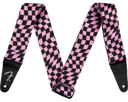 Kytarový popruh FENDER STRAP 2" Wavy Checkerboard Polyester Pink