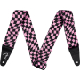 Kytarový popruh FENDER STRAP 2" Wavy Checkerboard Polyester Pink