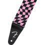 Kytarový popruh FENDER STRAP 2" Wavy Checkerboard Polyester Pink