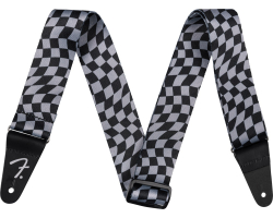 Kytarový popruh FENDER STRAP 2" Wavy Checkerboard Polyester Gray