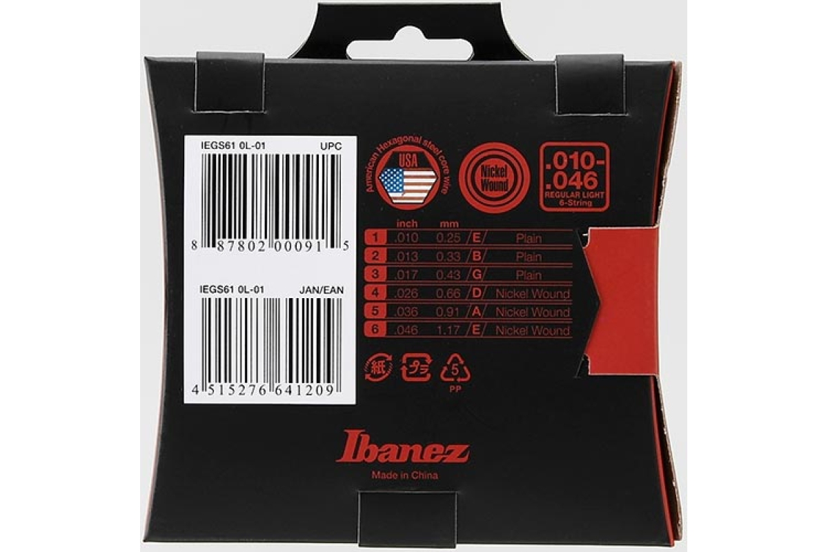 Struny pro elektrické kytary IBANEZ IEGS61 ELECTRIC GUITARS STRING 10-46