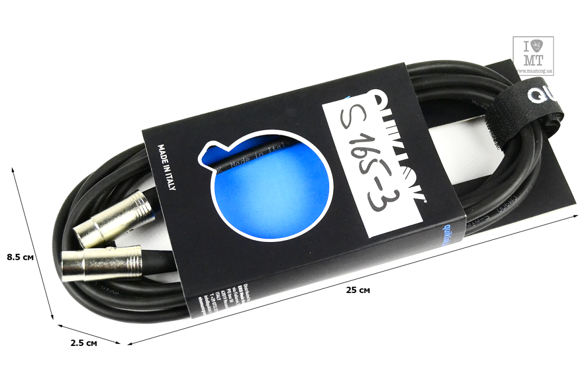 MIDI kabel QUIK LOK S165-3BK