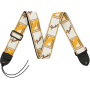Kytarový popruh FENDER STRAP 2" MONOGRAMMED WHITE BROWN YELLOW