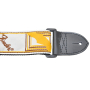 Kytarový popruh FENDER STRAP 2" MONOGRAMMED WHITE BROWN YELLOW