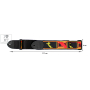 Kytarový popruh FENDER STRAP 2" MONOGRAMMED BLACK/YELLOW/RED