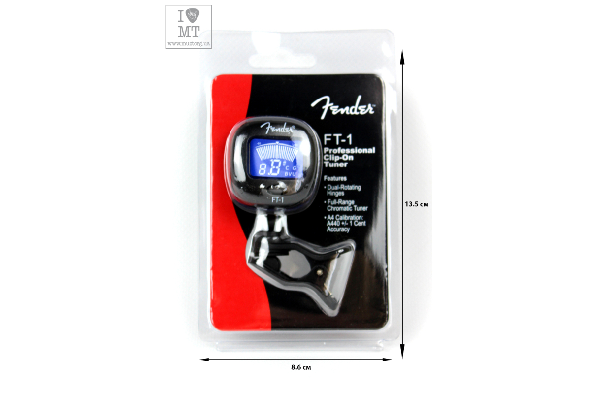 Ladicí FENDER FT-1 PRO CLIP-ON TUNER BLACK