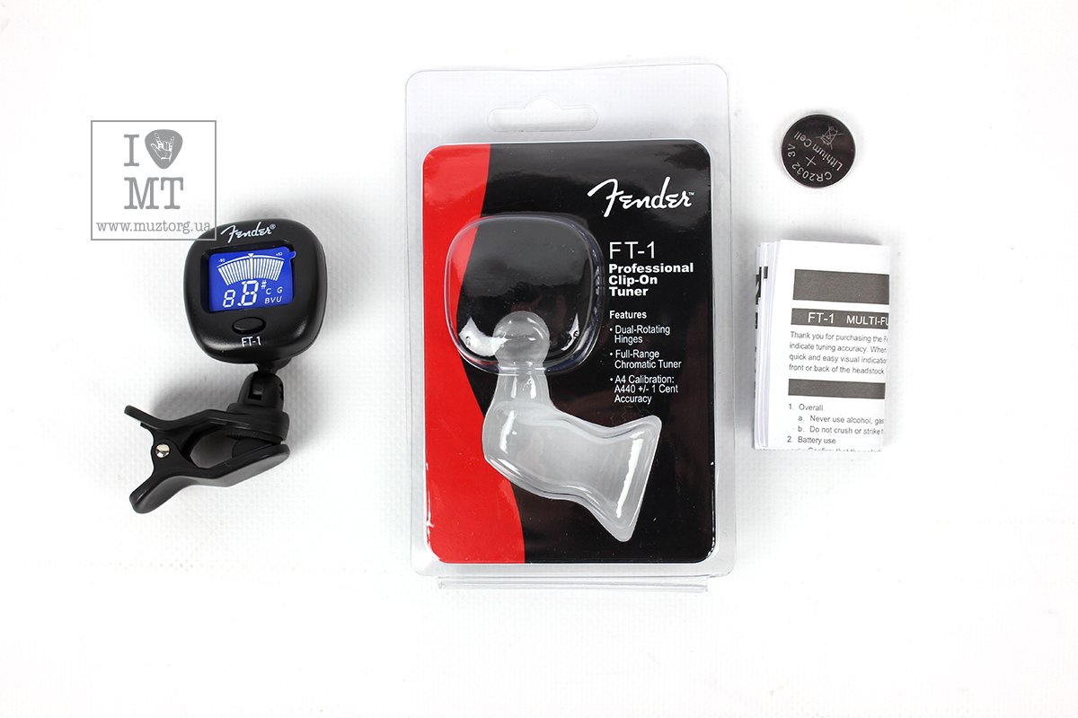 Ladicí FENDER FT-1 PRO CLIP-ON TUNER BLACK