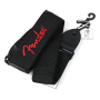 Kytarový popruh FENDER STRAP 2" ČERNÝ ČERVENÝ LOGO