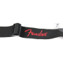 Kytarový popruh FENDER STRAP 2" ČERNÝ ČERVENÝ LOGO