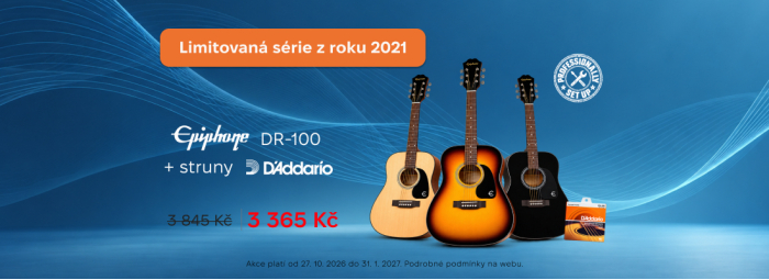 Epiphone DR-100 se strunami D'Addario za zvýhodněnou cenu