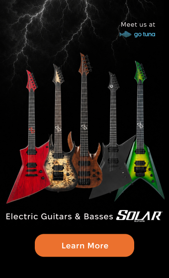 Solar Electric and bass guitars 