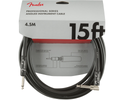 Kabel nástrojový FENDER CABLE PROFESSIONAL SERIES ANGLED 15' BLACK