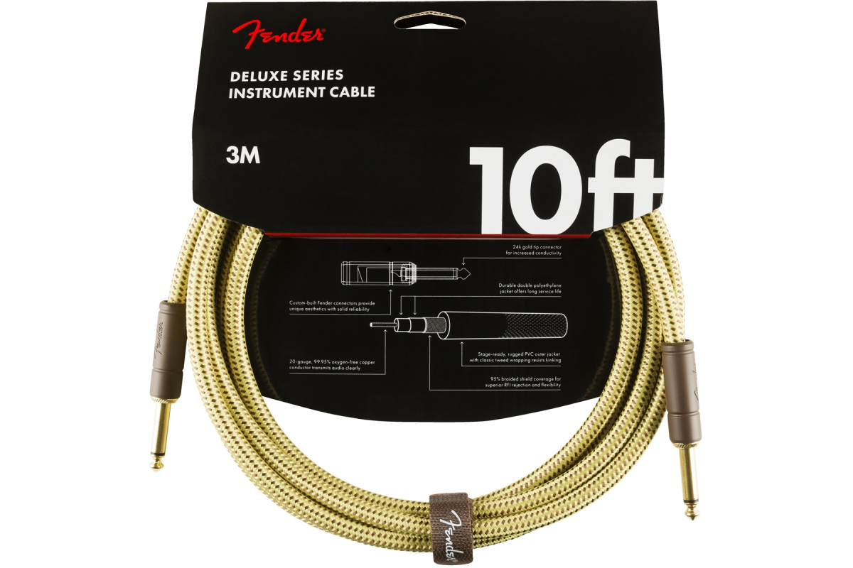 Nástrojový kabel FENDER CABLE DELUXE SERIES 10' TWEED