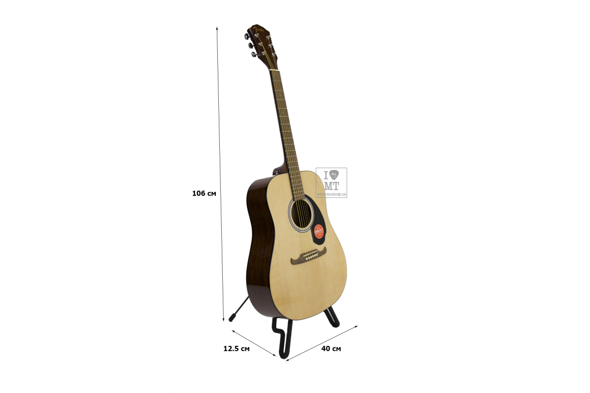 Akustická kytara FENDER FA-125 WN NAT w/GIG BAG