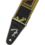 Kytarový popruh FENDER STRAP 2" WEIGHLESS MONOGRAMMED BLACK/YELLOW/BROWN