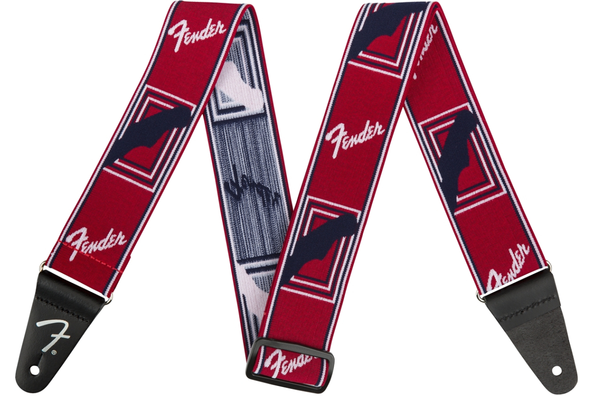 Kytarový popruh FENDER STRAP 2" WEIGHLESS MONOGRAMMED RED/WHITE/BLUE