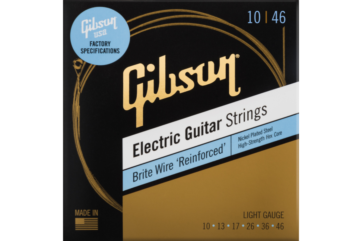 Struny pro elektrické kytary GIBSON SEG-BWR10 BRITE WIRE REINFORCED 10-46 LIGHT