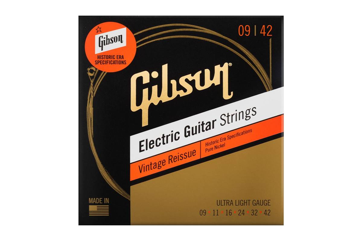 Struny pro elektrické kytary GIBSON SEG-HVR9 VINTAGE REISSUE 9-42 ULTRA LIGHT