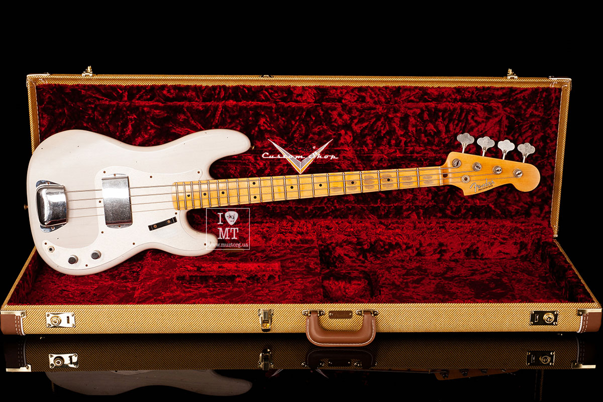 Baskytara FENDER CUSTOM SHOP 1959 PRECISION BASS JOURNEYMAN RELIC AGED WHITE BLONDE