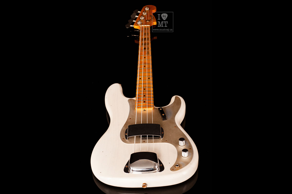 Baskytara FENDER CUSTOM SHOP 1959 PRECISION BASS JOURNEYMAN RELIC AGED WHITE BLONDE