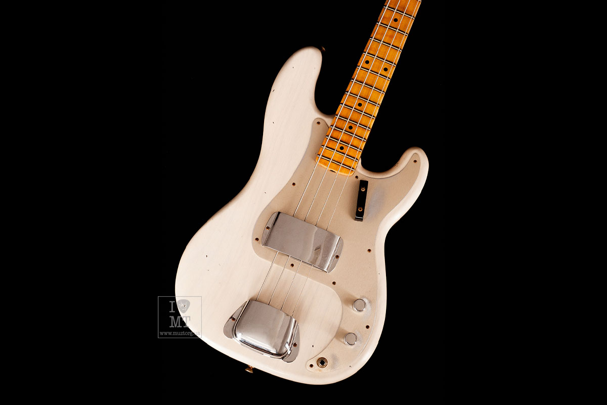 Baskytara FENDER CUSTOM SHOP 1959 PRECISION BASS JOURNEYMAN RELIC AGED WHITE BLONDE