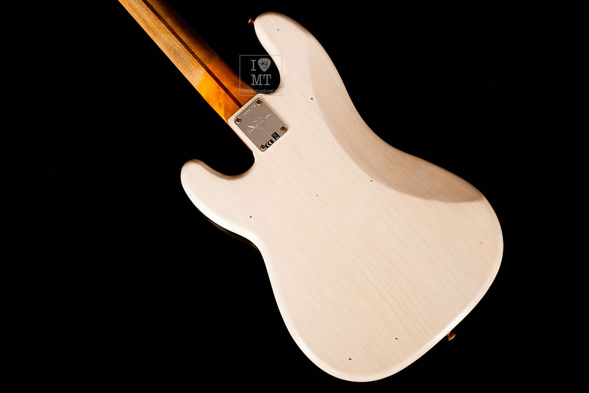 Baskytara FENDER CUSTOM SHOP 1959 PRECISION BASS JOURNEYMAN RELIC AGED WHITE BLONDE