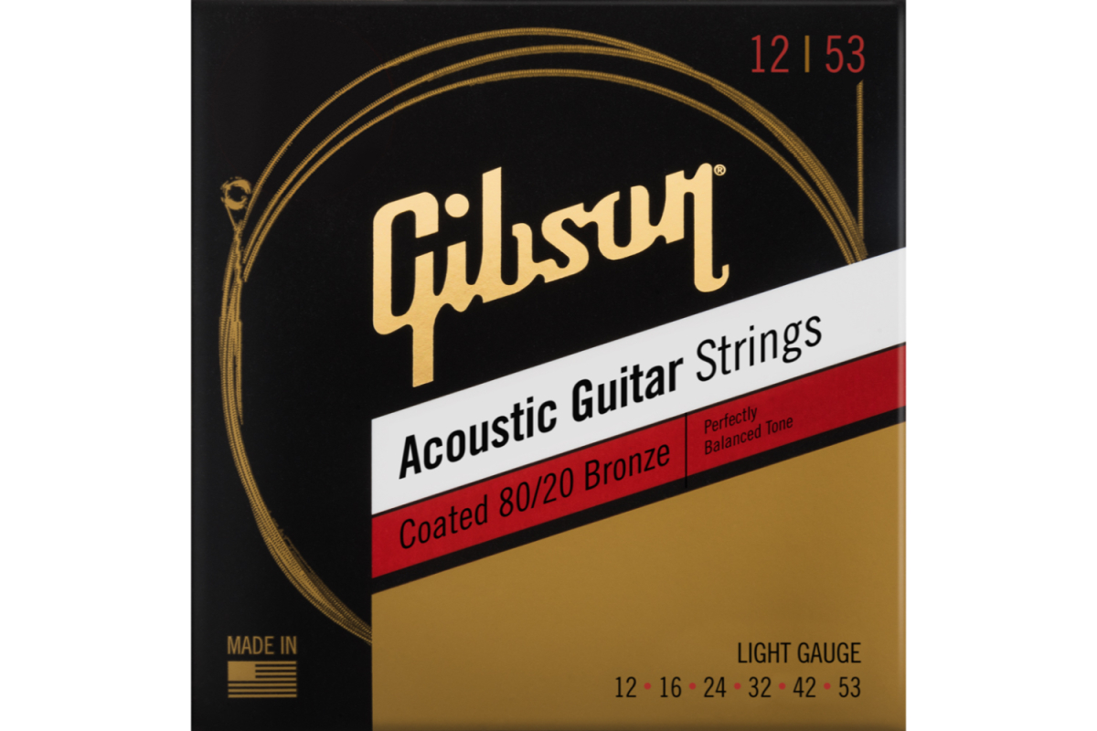 Struny pro akustické kytary GIBSON SAG-CBRW12 COATED 80/20 BRONZE ACOUSTIC GUITAR STRINGS LIGHT
