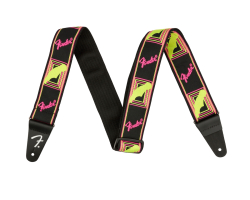 Kytarový popruh FENDER STRAP 2" NEON MONOGRAMMED YELLOW PINK