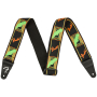 Kytarový popruh FENDER STRAP 2" NEON MONOGRAMMED GREEN ORANGE