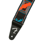 Kytarový popruh FENDER STRAP 2" NEON MONOGRAMMED BLUE ORANGE